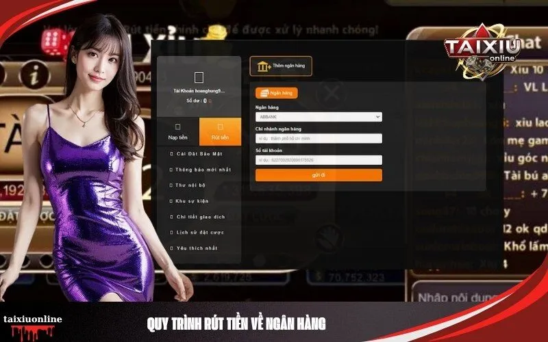 Quy trình rút tiền về ngân hàng
